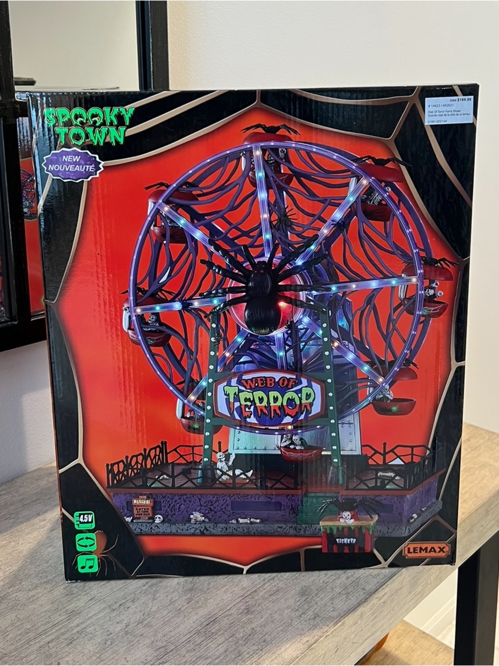 Lemax Spooky Town Web of Terror Ferris Wheel Halloween collectible New in box